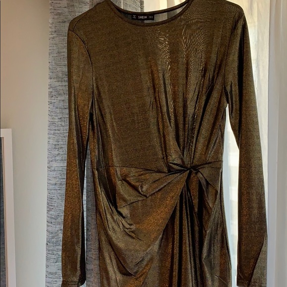 Wrap Metallic Bodycon Dress - Picture 3 of 4